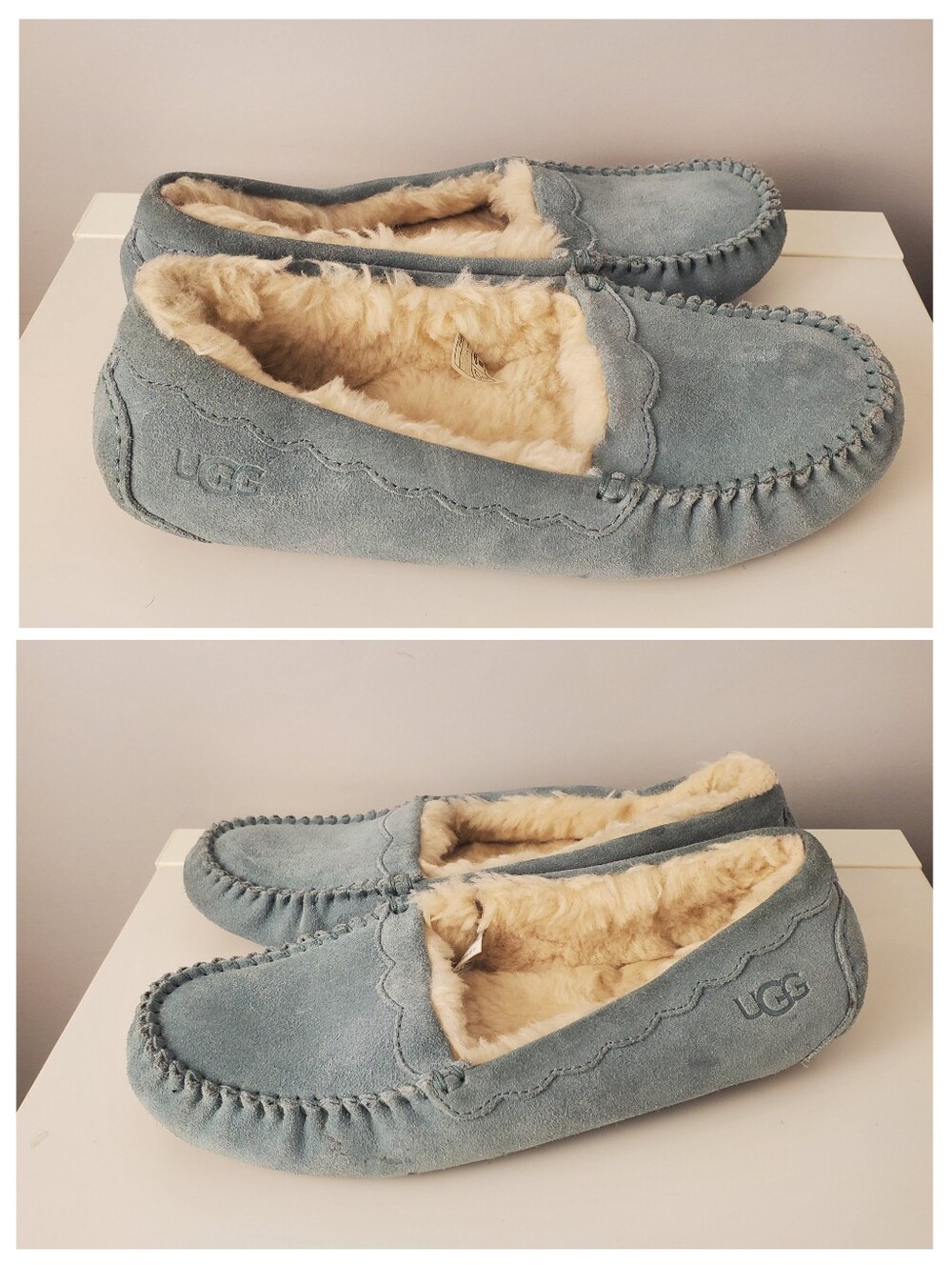 Ugg Scalloped Women Fashion Moccasin Slippers size 9